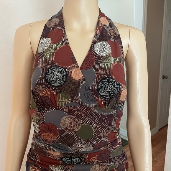 Jones New York Dress Halter Top with Ruching Around Waist – Size 12 - Vintage - Picture 2 of 8